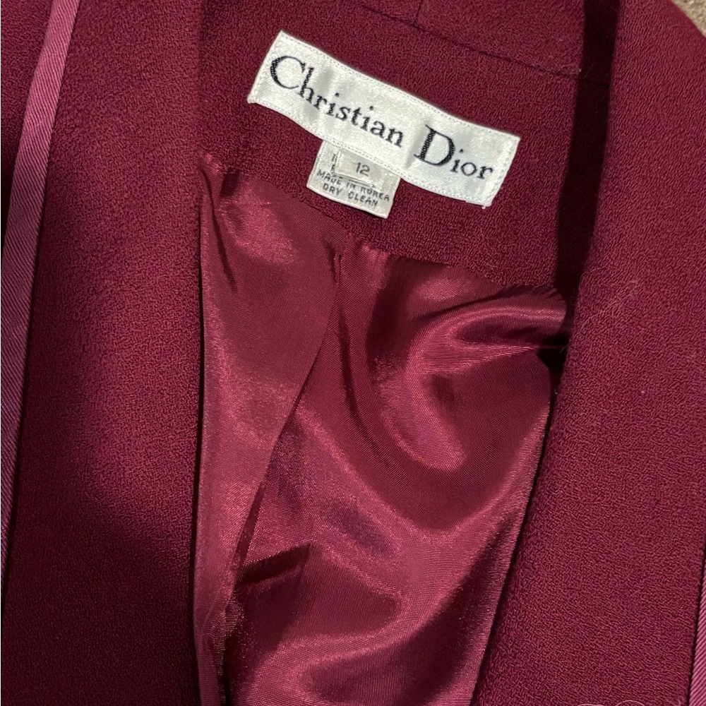 Dior Burgundy Blazer